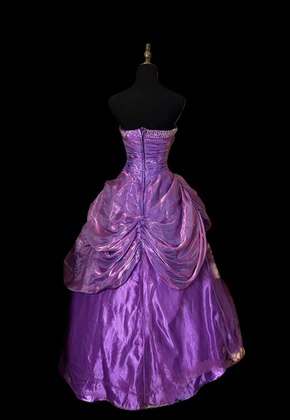 Purple Ball Gown Sweet 16 Birthday Dress Beaded Formal Prom Dress  P507