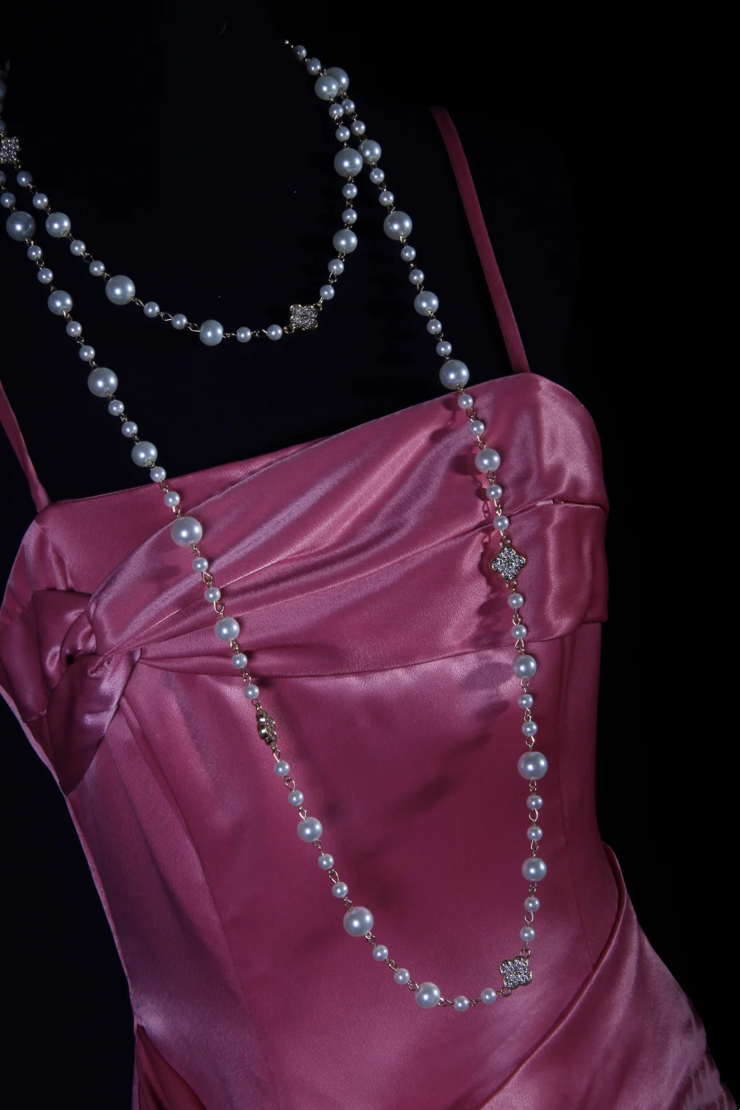 Spaghetti Straps Pink Satin Prom Dress A Line Evening Dress  P521