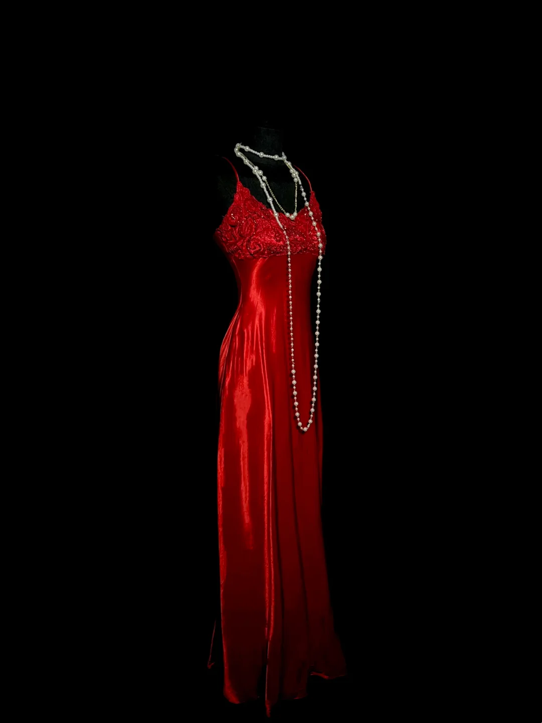 Red Stain Prom Dress Sheath Applique Formal Evening Dress P54