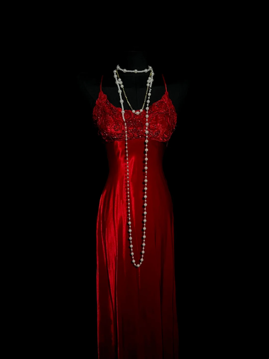 Red Stain Prom Dress Sheath Applique Formal Evening Dress P54