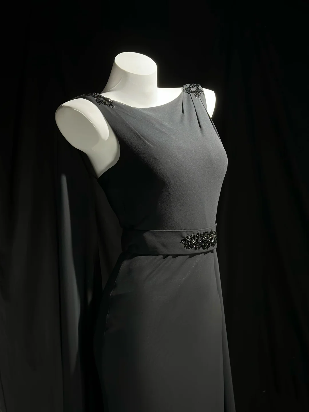 Sleeveless Black Elegant Evening Dress Mermaid Formal Dress  P546