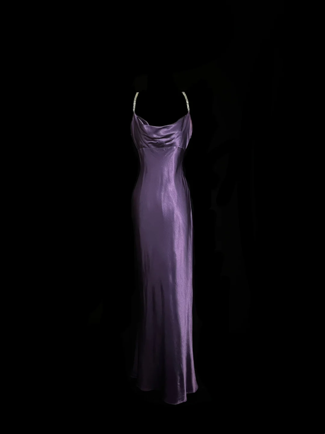 Purple Sheath Satin Prom Dress Sheath Formal Evening Dress  P55