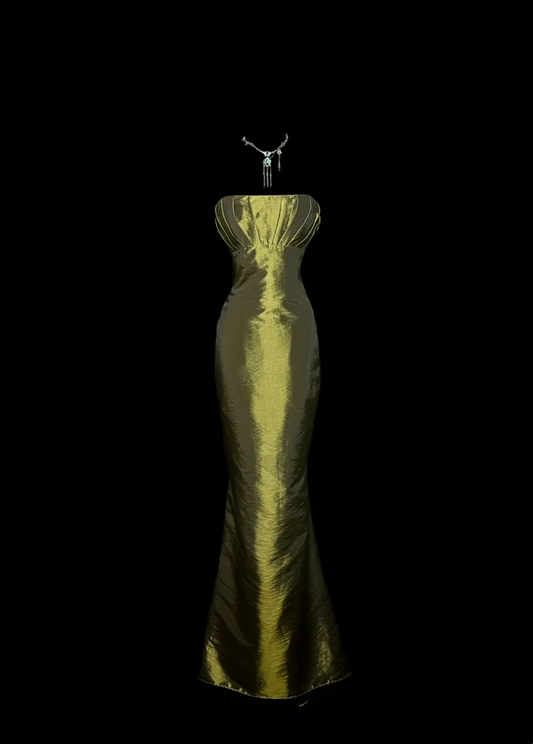 Green Sheath Simple Prom Dress Formal Party Dress Evening Dress  P59