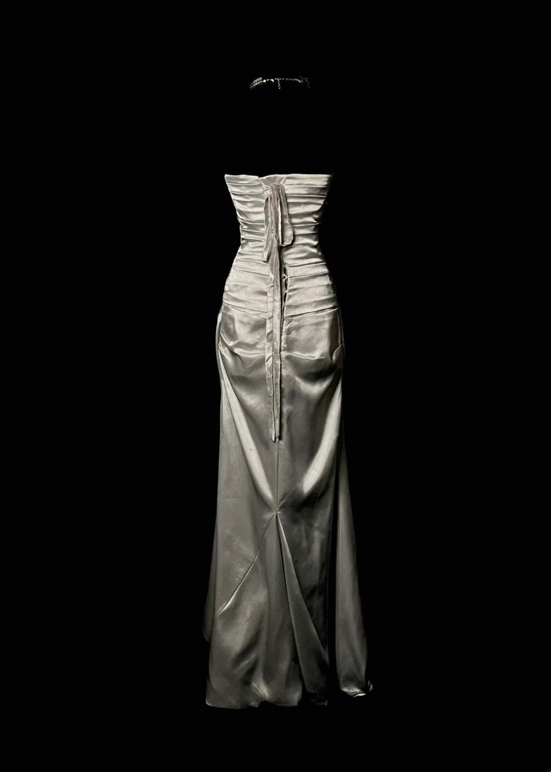 Strapless Gary Satin Prom Dress Formal Party Dress Evening Dress  P60