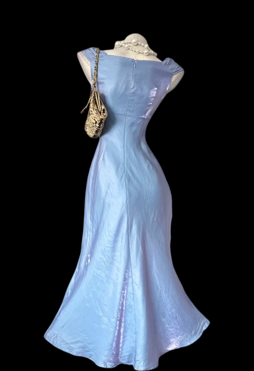Blue Mermaid Birthday Dress Retro Formal Party Dress  P614