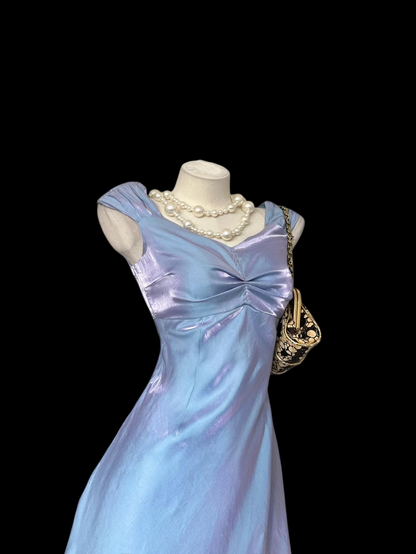 Blue Mermaid Birthday Dress Retro Formal Party Dress  P614
