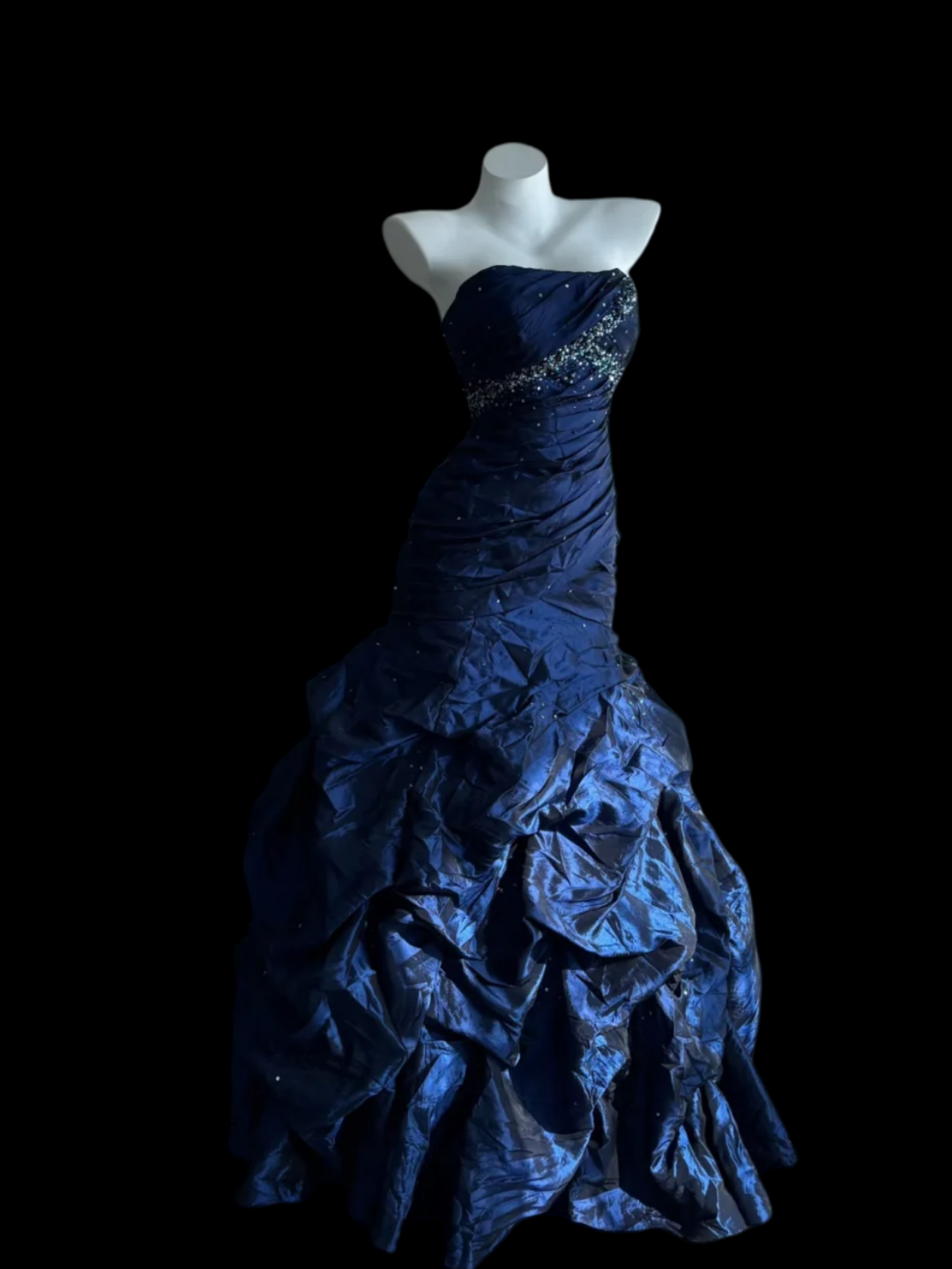 Royal Blue Mermaid Taffeta Formal Prom Dress Birthday Dress  P616