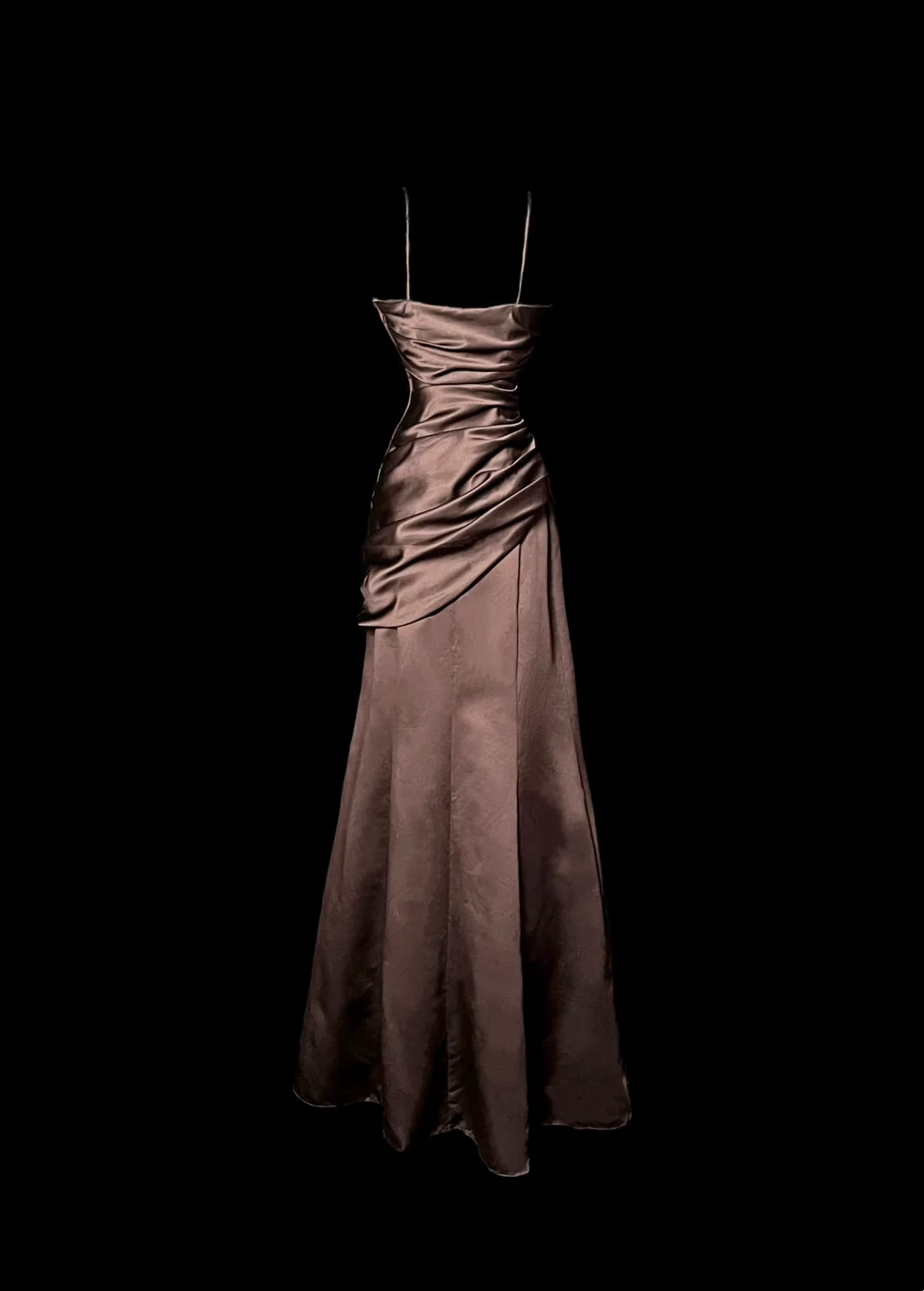 Brown Satin Prom Dress Evening Dress Party Dress  P88