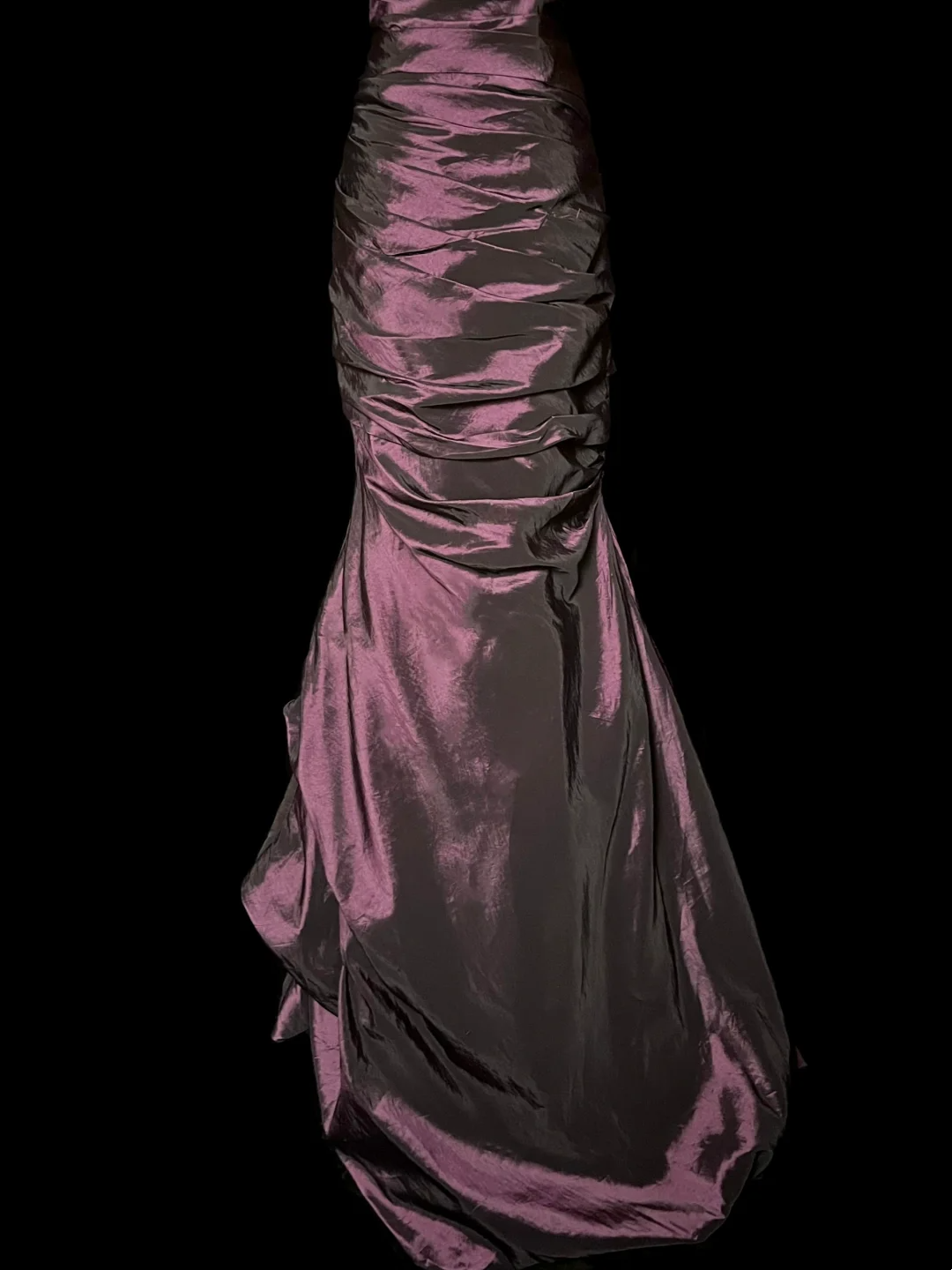 Strapless Sheath Satin Prom Dress Purple Evening Dress  P89