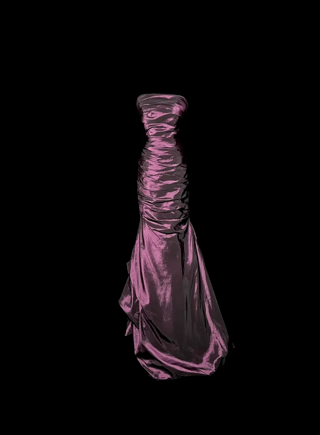 Strapless Sheath Satin Prom Dress Purple Evening Dress  P89