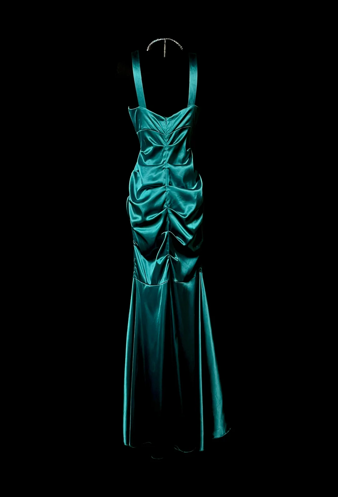 Sheath Satin Prom Dress Green Evening Dress Party Dress  P90