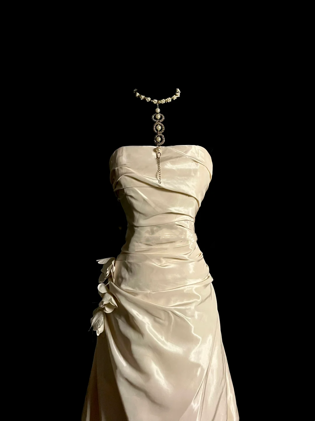 Strapless Beige A Line Prom Dress Formal Party Dress Birthday Dress  P95