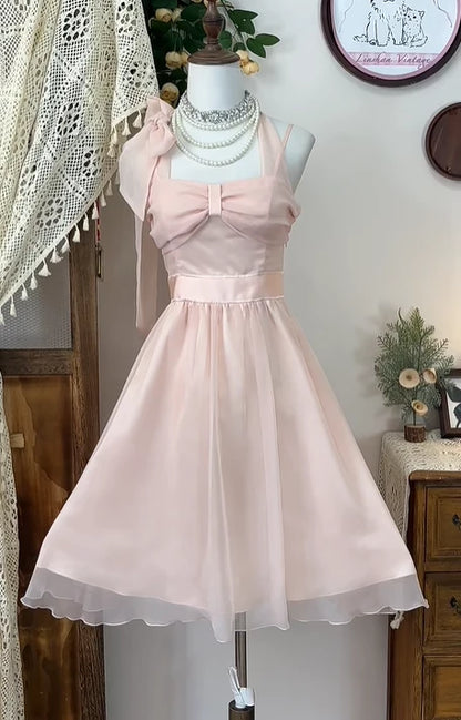 Pink Short Chiffon Homecoming A Line Party Dress  P1172