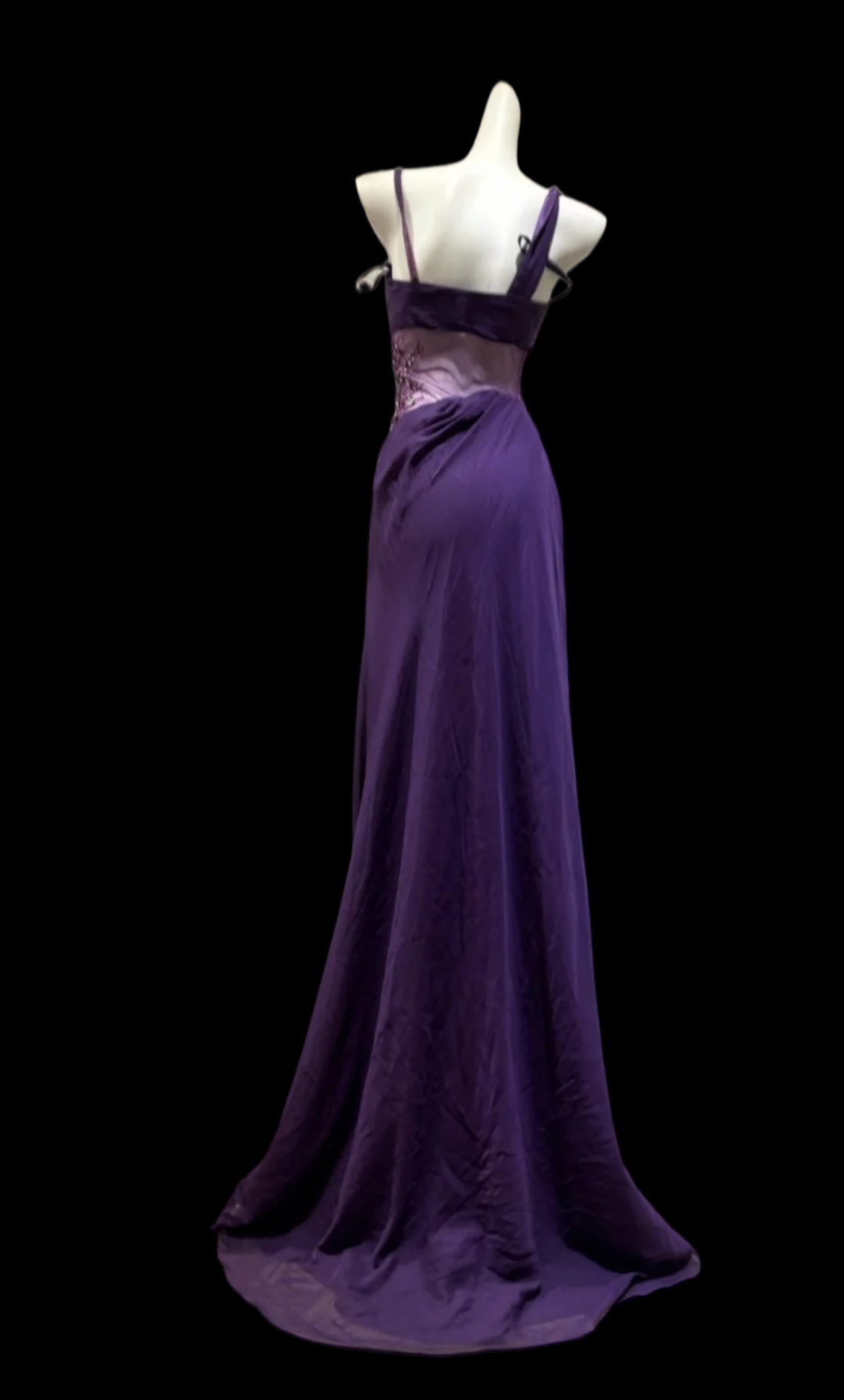 Purple Chiffon Formal Prom Dress Retro Evening Gown  P1689