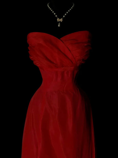 Red Mermaid Formal Prom Dress Sexy Evening Gown  P1680