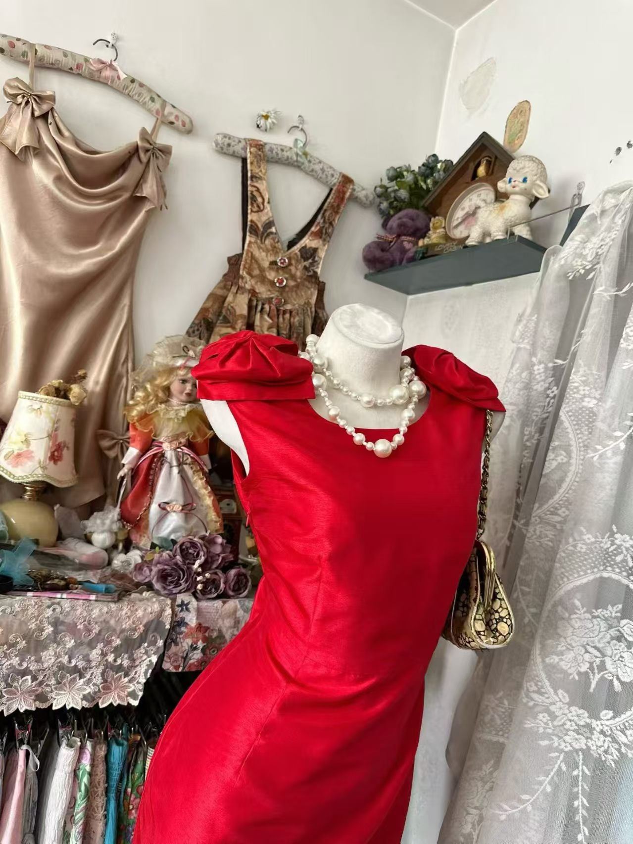 Red Sheath Satin Homecoming Dress Short Birthday Dress  P1844