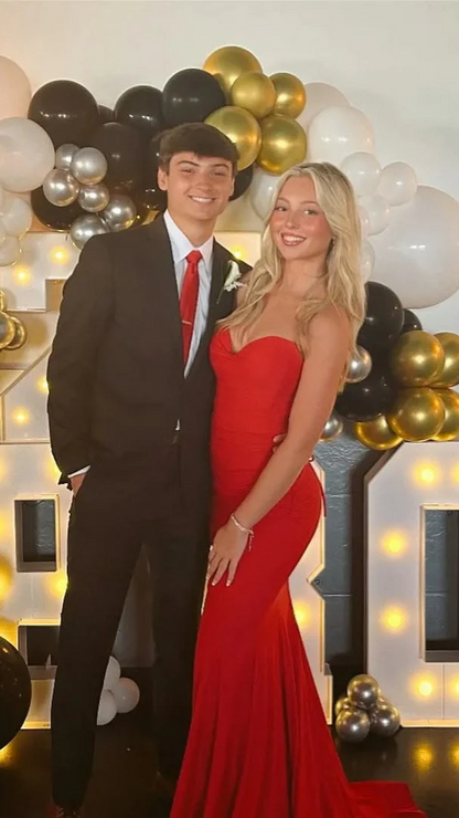 Red Sweetheart Senior Prom Dresses Mermaid Birthday Dress  P820