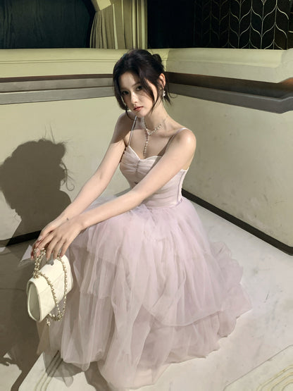 Pink Satin Sheath Prom Dress  Formal Date Night Outfit   P679