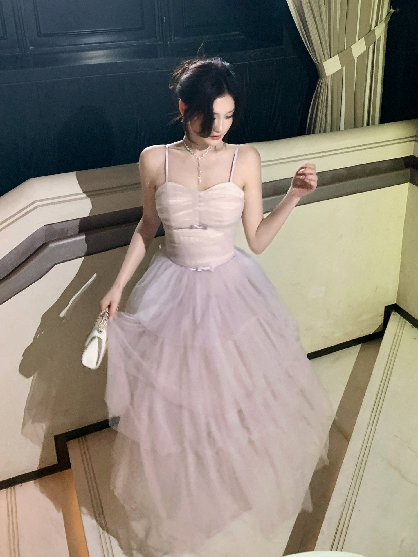 Pink Satin Sheath Prom Dress  Formal Date Night Outfit   P679