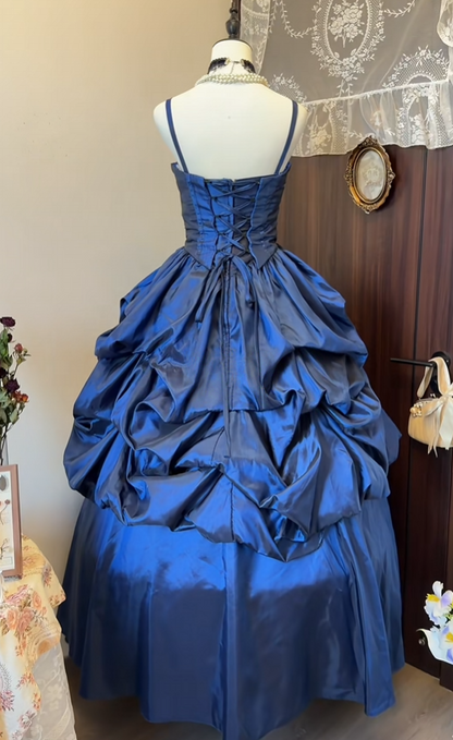 Royal Blue A Line Formal Prom Dress Retro Evening Gown P2649