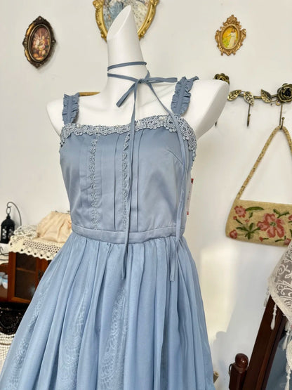 Ruffled Straps Gray Blue Homecoming Dress Short Birthday Dress   P2131
