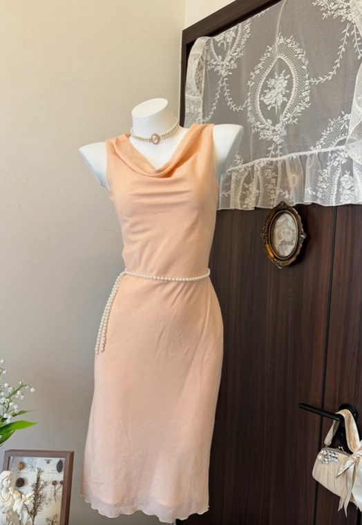 Sheath Chiffon Homecoming Dress Sleeveless Birthday Outfit   P1920