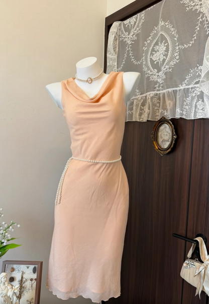 Sheath Chiffon Homecoming Dress Sleeveless Birthday Outfit   P1920