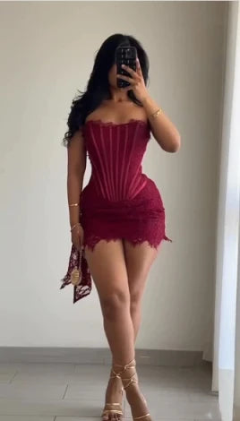 Sheath Lace Birthday Dress Mini Tight Homecoming Dresses  P2203