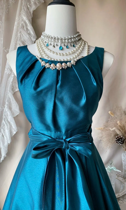 Sleeveless A Line Teal Short Homecoming Dress  P1704