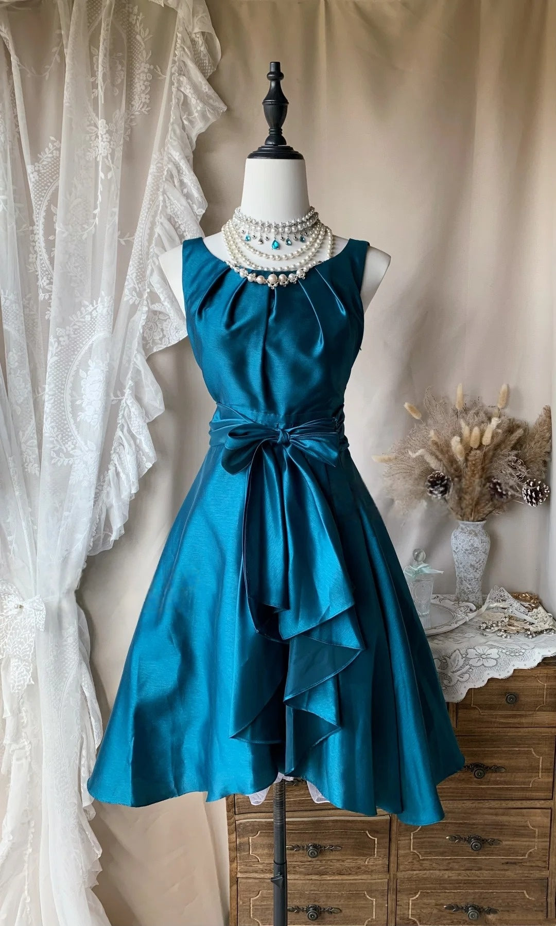 Sleeveless A Line Teal Short Homecoming Dress  P1704