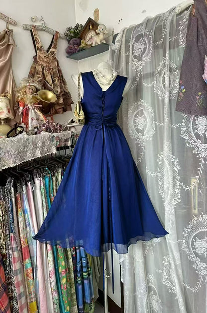Sleeveless Royal Blue Evening Dress Formal Dress  P2090