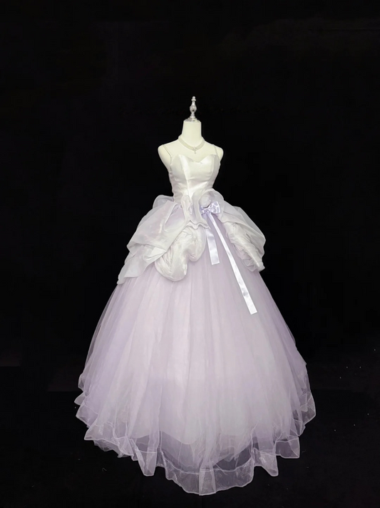 Spaghetti Strap A Line Lilac Prom Dress Sweet 16 Birthday Gown  P1165
