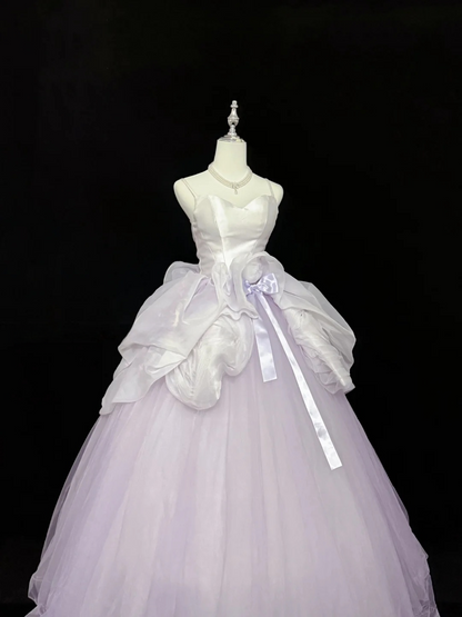 Spaghetti Strap A Line Lilac Prom Dress Sweet 16 Birthday Gown  P1165
