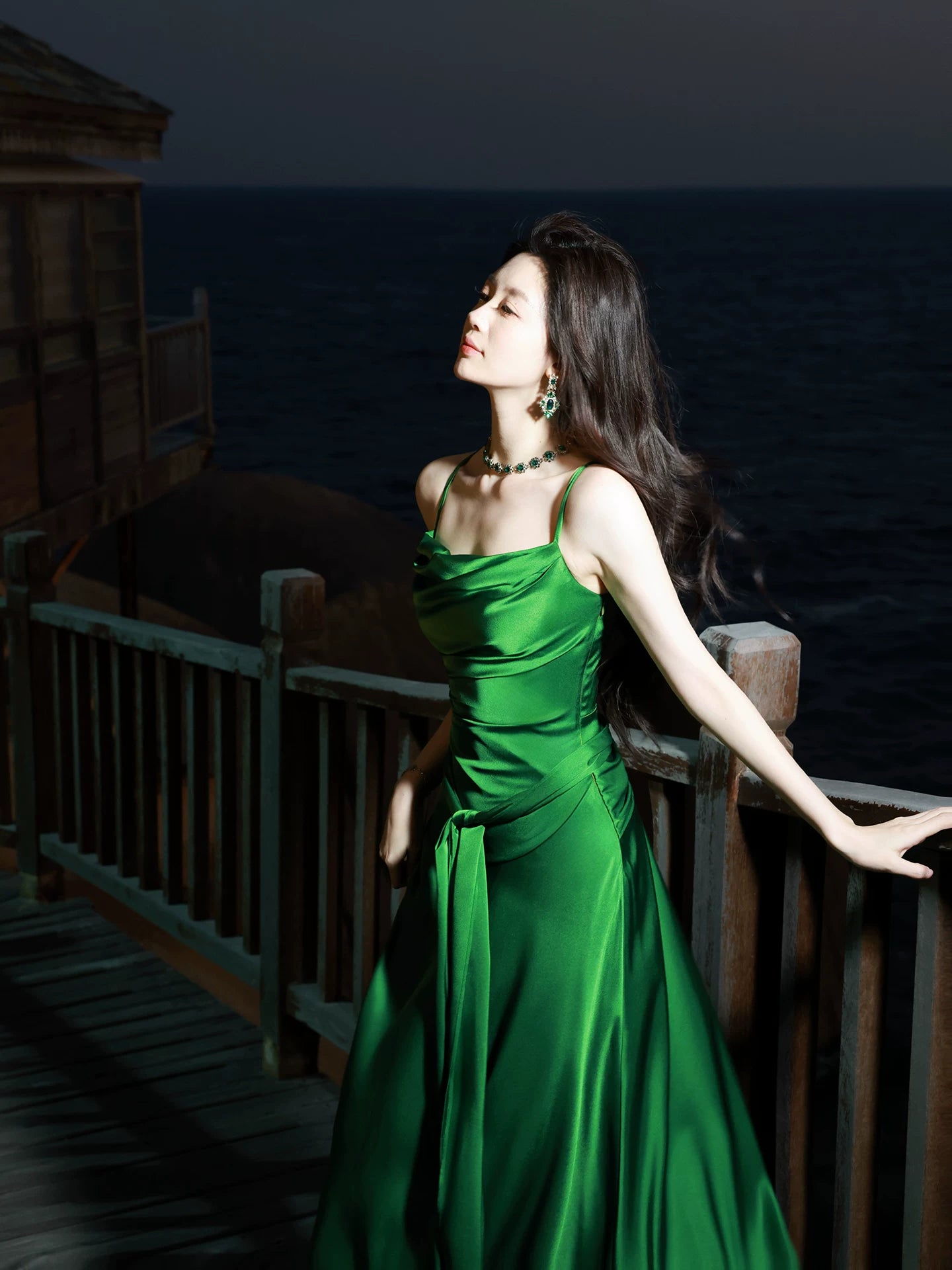 Spaghetti Strap A Line Satin Prom Dress Wedding Guest Dress P1397