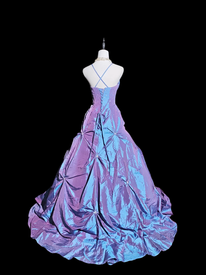 Spaghetti Strap Ball Gown Sweet 16 Birthday Dress Formal Prom Dress  P1047