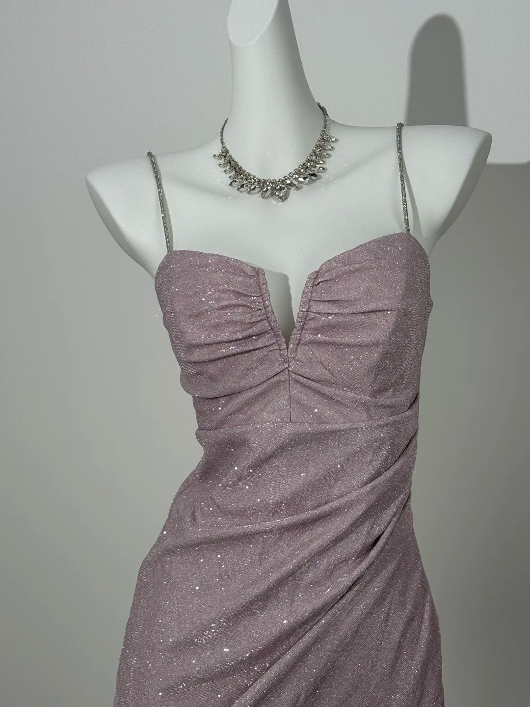 Spaghetti Strap Pink Sparkle Homecoming Dress Short Birthday Dress  P1299