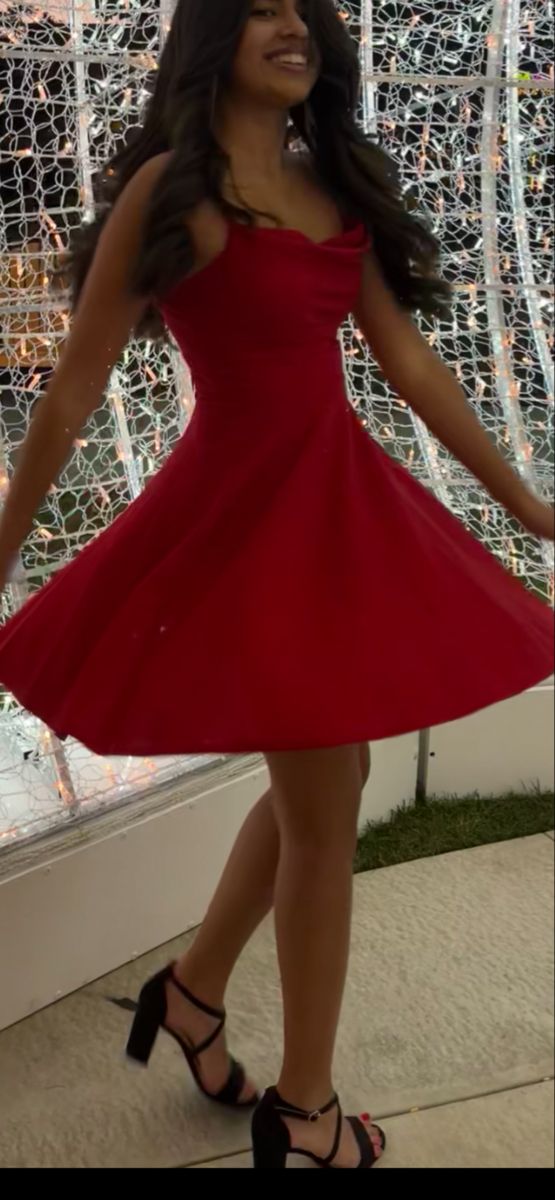 Spaghetti Strap Satin Homecoming Dress Satin Short Dress  P1486