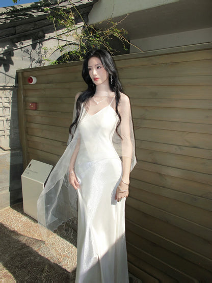 Spaghetti Strap V Neck  Formal Dress Elegant Evening Dress  P1548