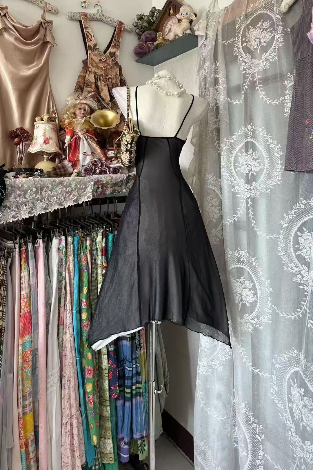 Spaghetti Straps A Line Black Homecoming Dress Short Birthday Dress   P2069