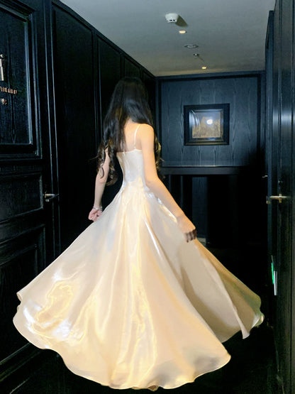 Spaghetti Straps A Line Formal Prom Dress Elegant Birthday Dress  P1653