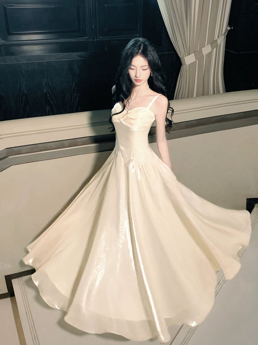 Spaghetti Straps A Line Formal Prom Dress Elegant Birthday Dress  P1653