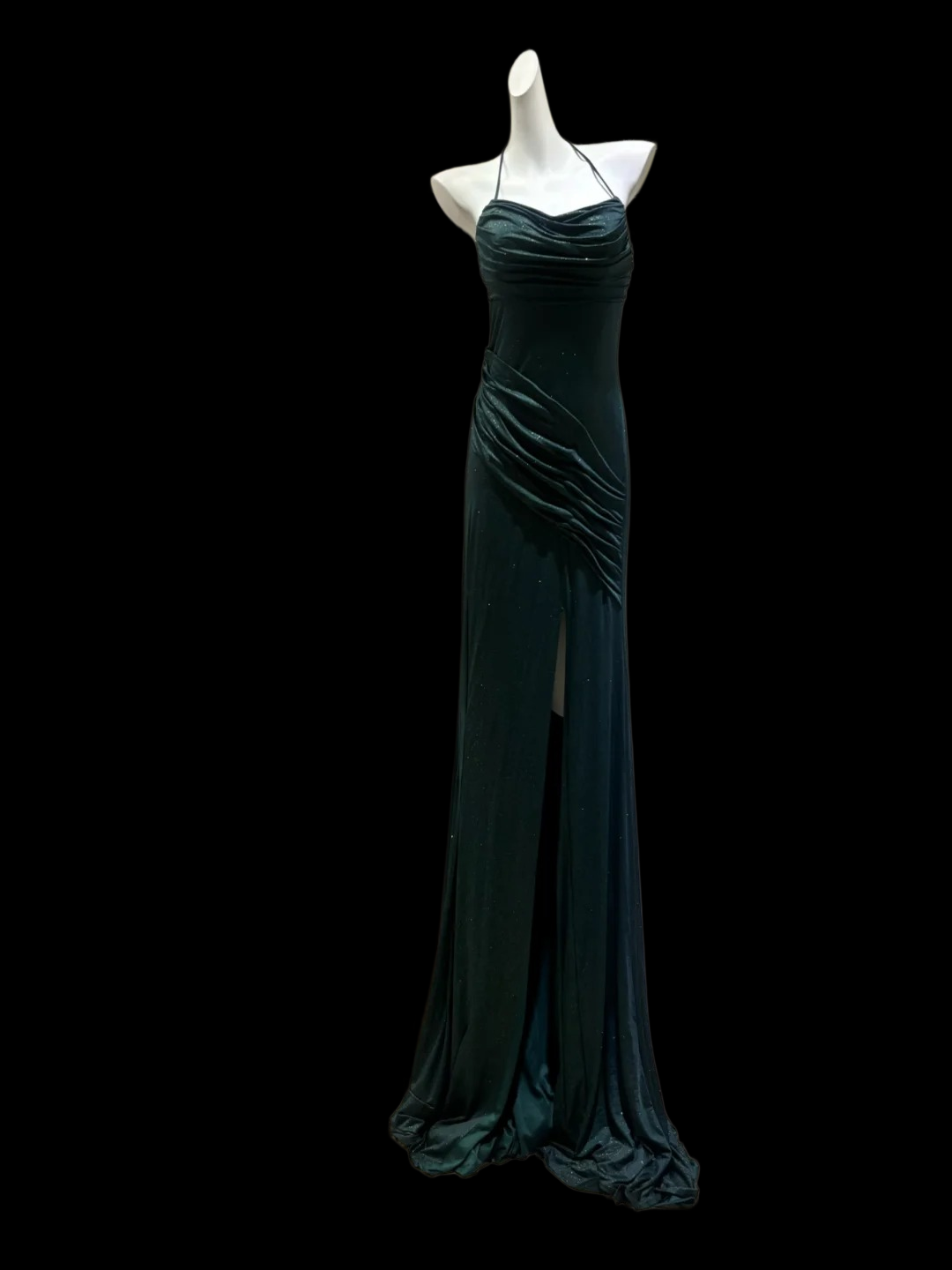 Spaghetti Straps Green Formal Prom Dress Open Back Evening Dress  P1710
