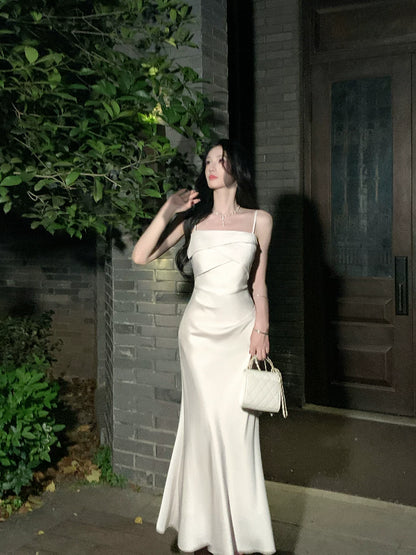 Spaghetti Straps Mermaid Evening Dress Elegant Graduation Dress  P1640