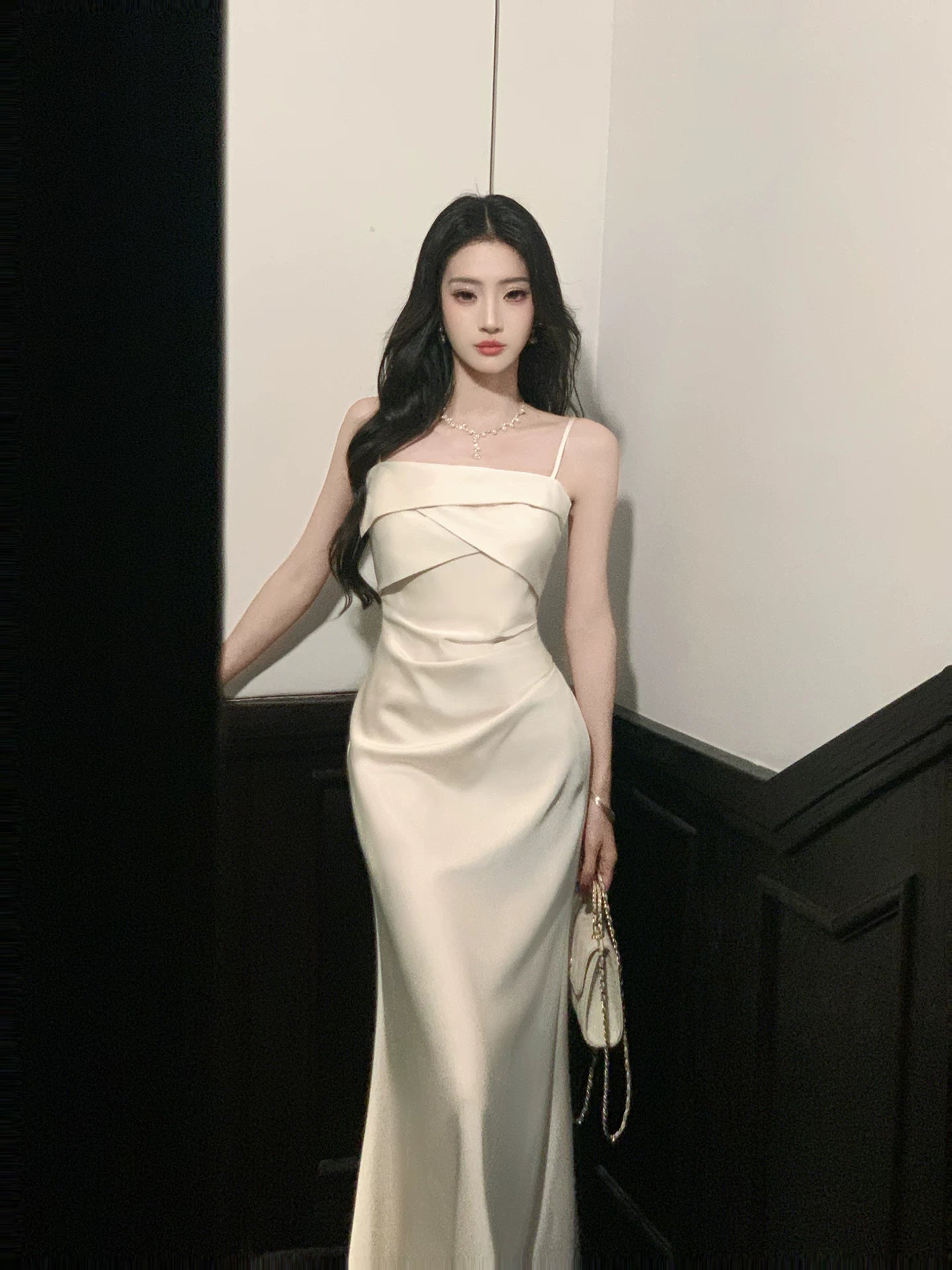 Spaghetti Straps Mermaid Evening Dress Elegant Graduation Dress  P1640