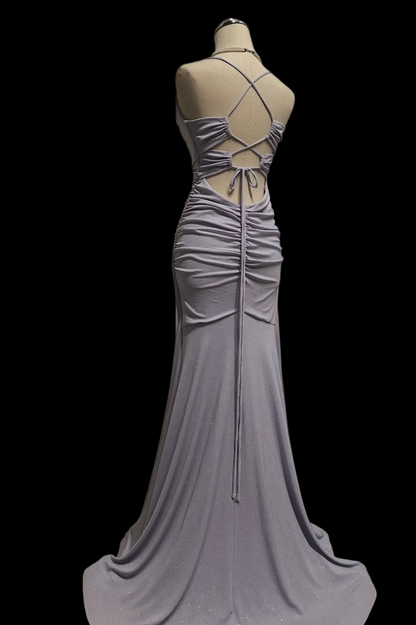 Sparkle Lilac Mermaid Prom Dress Sexy Formal Evening Dress  P1052