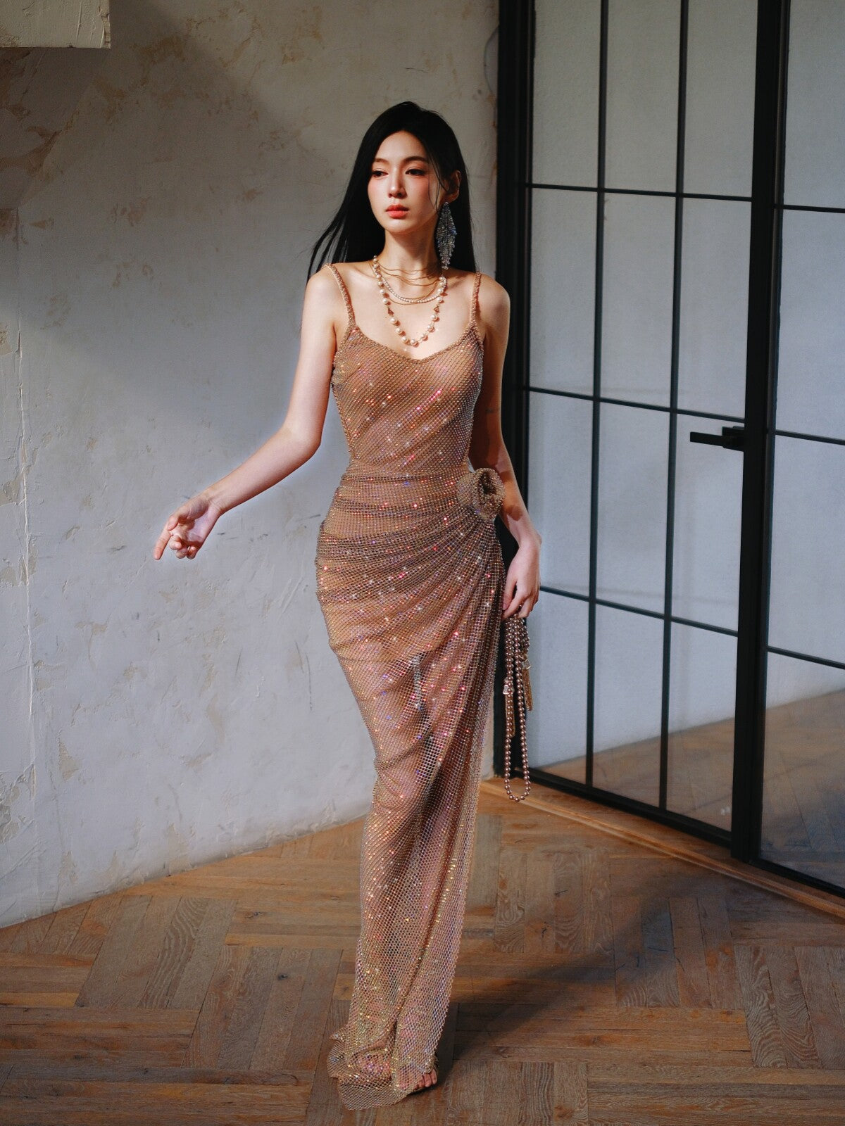 Sparkle Sheath Formal Prom Dress Sexy Evening Dress   L86