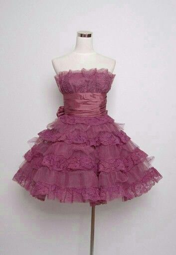 Strapless A Line Lace Short Birthday Dress Tiered Cocktail Dresses  P2202