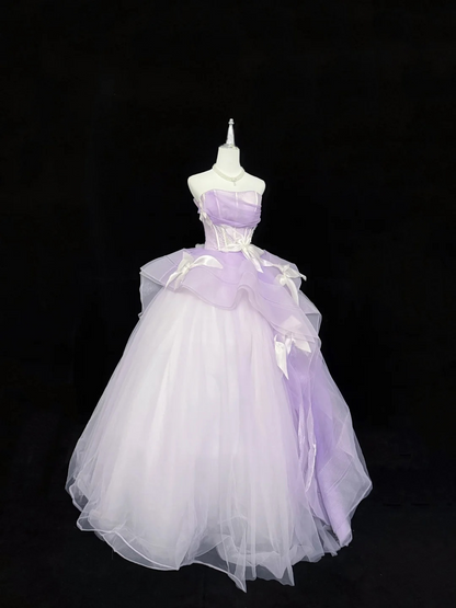 Strapless A Line Lilac Prom Dress Sweet 16 Birthday Dress  P1167