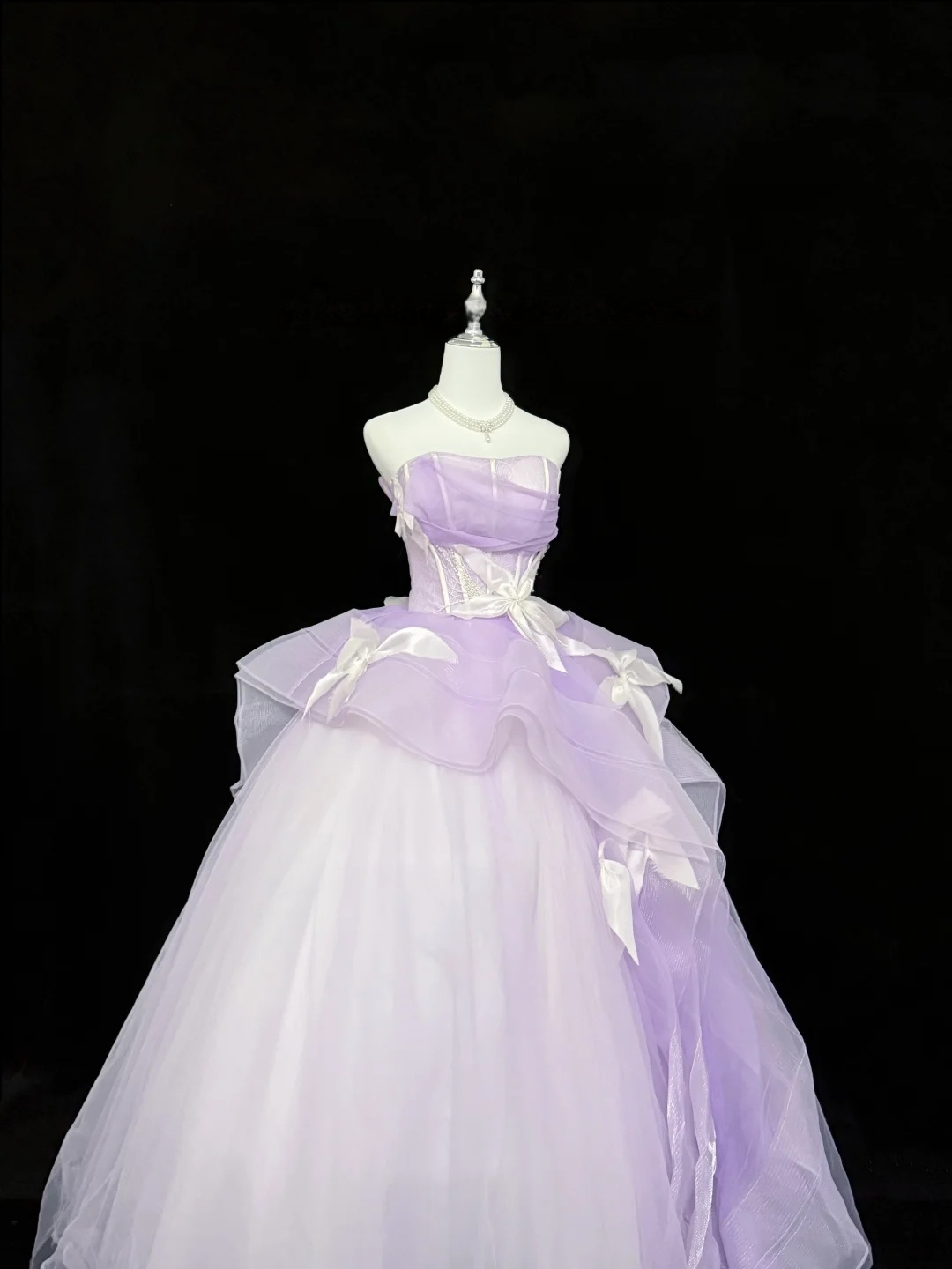 Strapless A Line Lilac Prom Dress Sweet 16 Birthday Dress  P1167