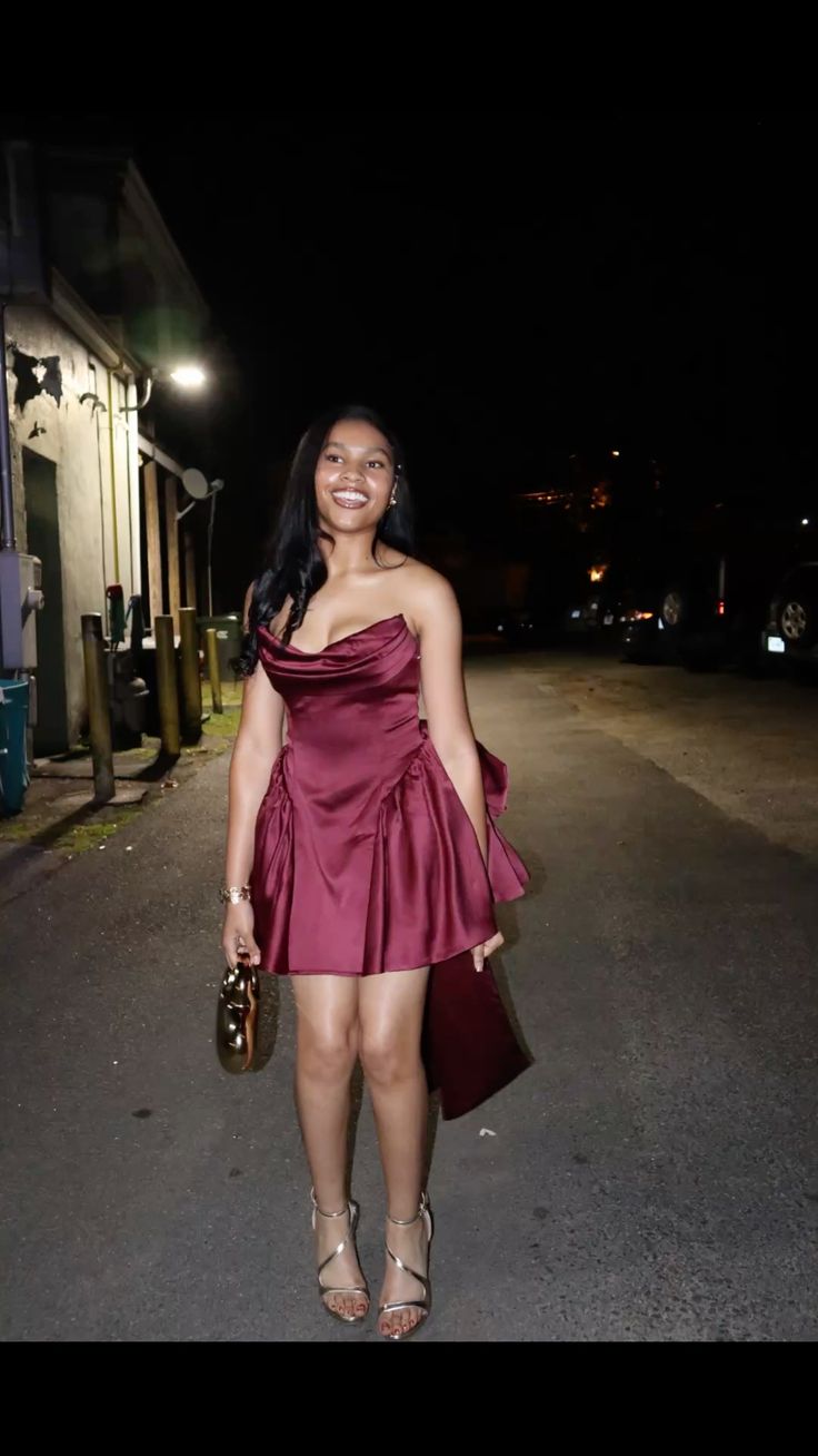 Strapless A Line Satin Homecoming Dress Short Birthday Dress  P1417
